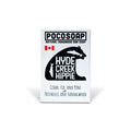 Hyde Creek Hippie natural soap by PoCo Soap Co. in black and white packaging. A 100% natural bar featuring an earthy essential oil blend of Patchouli, Cedarwood, and Pine.